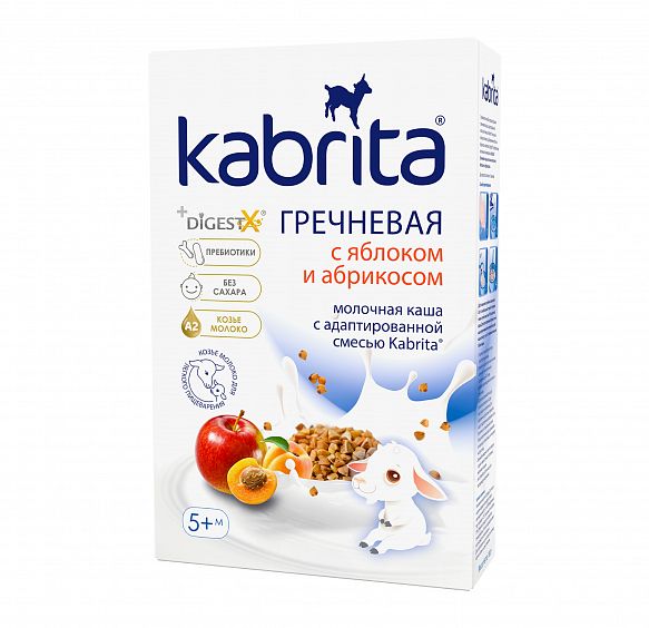 Kabrita<r></r> Гречневая каша на козьем молочке<br>с яблоком и абрикосом