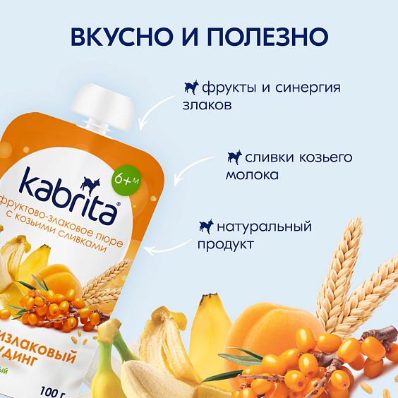 Kabrita<r></r> Мультизлаковый пудинг с облепихой